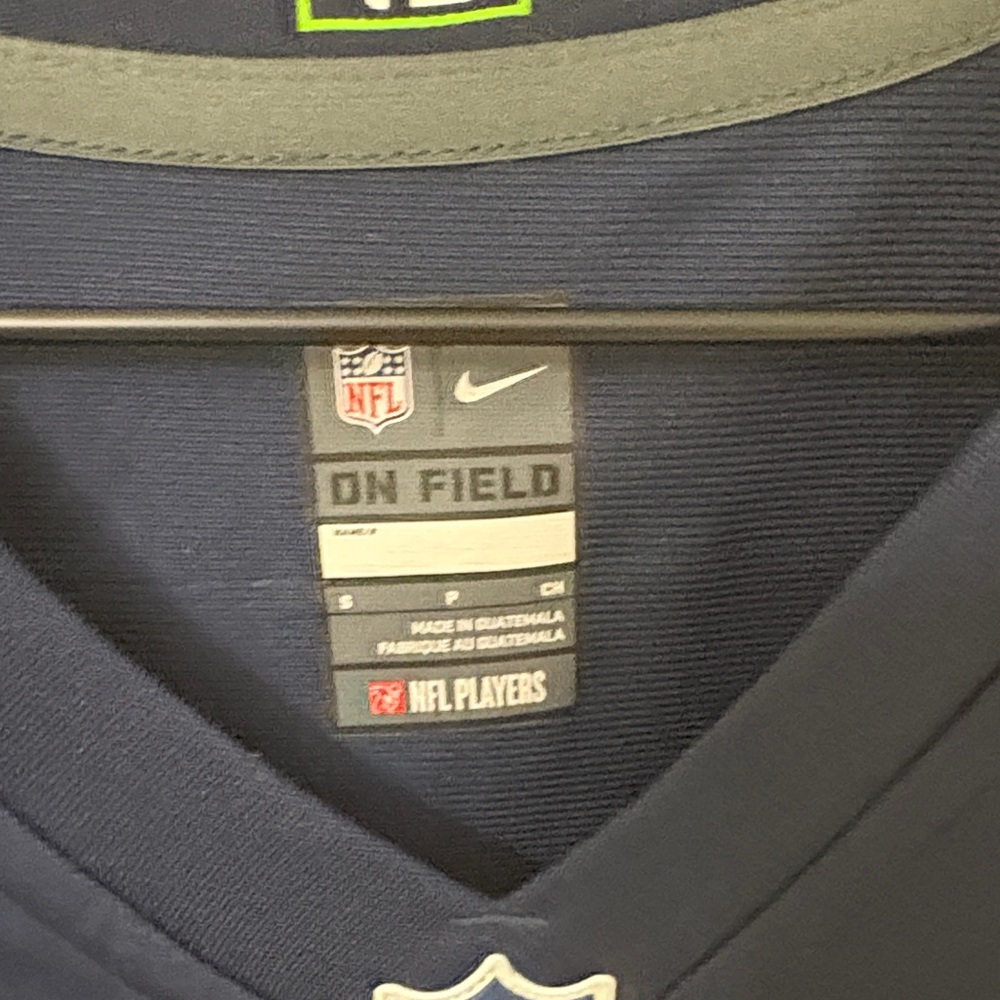 Nike Women's Dark Blue and Green Seahawks Jersey - Picture 4 of 4